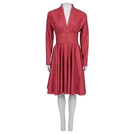 Alaïa Rotes perforiertes Baumwoll-Etuikleid NWOT - EU 40 gebraucht