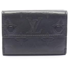 Louis Vuitton Discovery Compact Wallet in Black Monogram Shadow