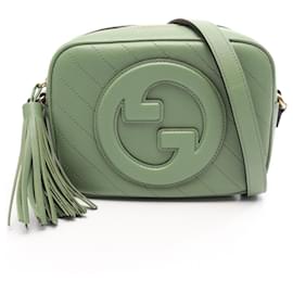Borsa in pelle verde Gucci Blondie