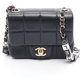 Bolso de hombro Chanel Chocolate Bar Mini Flap