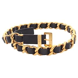 Chanel Ledergürtel mit Kette