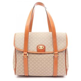 Céline Celine Macadam Handtasche in Beige und Braun