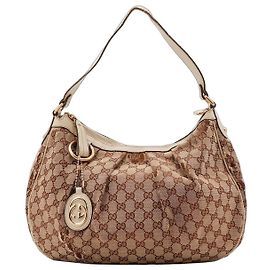 Borsa Hobo Gucci in tela monogram