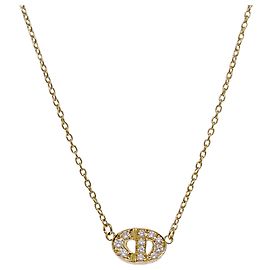 Collar para mujer Christian Dior 750YG Logo Diamond