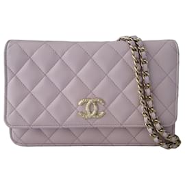 Chanel Wallet on Chain rosa couro caviar