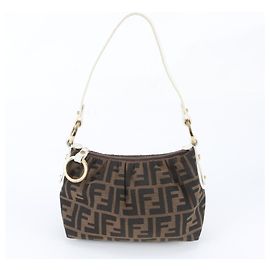 Borsa a tracolla in pelle Fendi Zucca FF