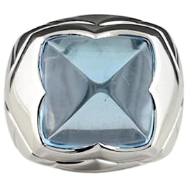 Bulgari BVLGARI Pyramide Ring mit blauem Topas