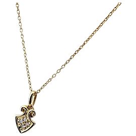 Colar com pingente Christian Dior em ouro amarelo com diamantes