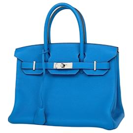 Hermès Borsa Hermes Birkin 30 in Blue Zanzibar