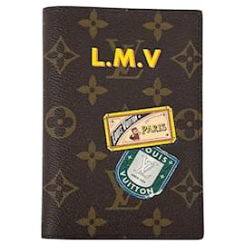 Cover per passaporto Louis Vuitton Monogram Brown