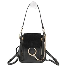 Chloé Faye Mini Rucksack/Handtasche für Damen aus Leder und Wildleder