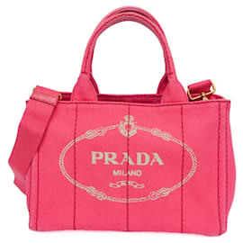Prada Canapa Schultertasche und Tote Bag für Damen in Rosa