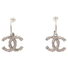 Orecchini a cerchio Chanel Coco Mark Silver
