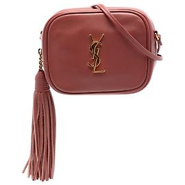 Borsa Blogger Monogram Saint Laurent in pelle di vitello rossa