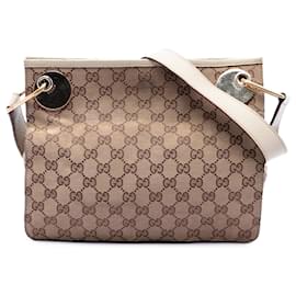 Borsa a tracolla Gucci Beige GG Canvas Eclipse