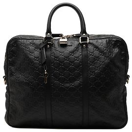 Borsa da lavoro Gucci Black Guccissima