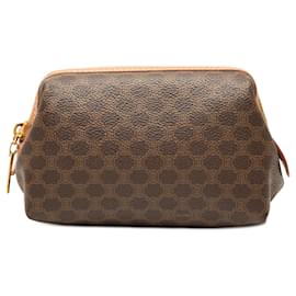 Céline Necessaire Celine Brown Macadam Coated Canvas