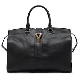 Borsa Cabas Chyc Saint Laurent in pelle nera, Large