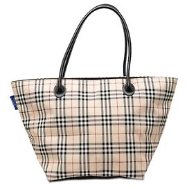 Sacola Burberry Beige House Check Canvas