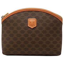 Céline Pouch Celine Brown Macadam in tela rivestita