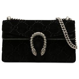Gucci Borsa a tracolla Dionysus in velluto GG nero Medium