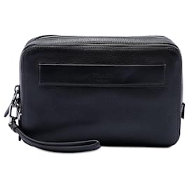 Clutch Prada in Vitello Daino nero