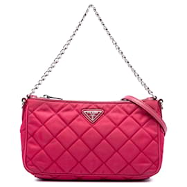 Borsa Prada Pink Impuntu Tessuto Satchel