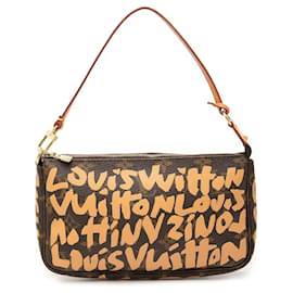 Louis Vuitton Brown Stephen Sprouse Monogram Graffiti Pochette Accessoires