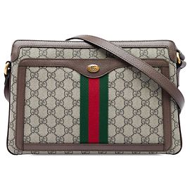 Gucci Beige Medium GG Supreme Web Ophidia Crossbody
