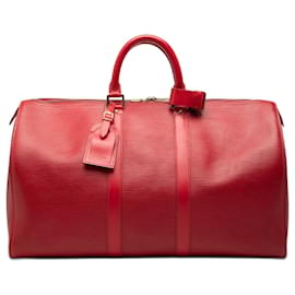 Louis Vuitton Red Epi Keepall 45