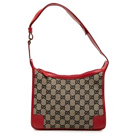 Borsa a tracolla Gucci in tela GG beige