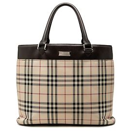 Saco Tote Burberry Beige House Check Canvas