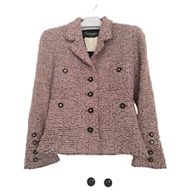 Chaqueta de tweed rosa Chanel