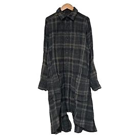 Autre Marque Soprabito camicia in misto lana e canapa ANREALAGE