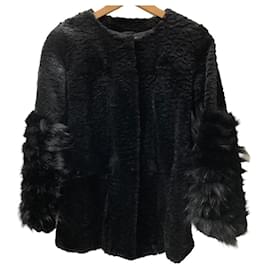 martinique Rabbit Fox Fur Collarless Coat - Autre Marque