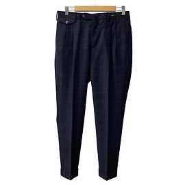 Autre Marque Pantaloni in lana a quadri Windowpane PT01