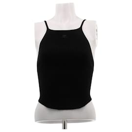 Courreges Schwarzes Rundhals-Tanktop