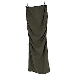 Autre Marque Falda midi de algodón caqui James Perse Standard