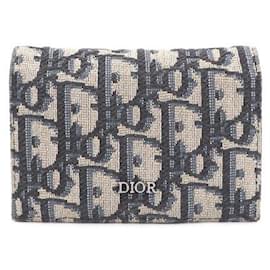 Tarjetero Oblique Beige y Negro - Dior