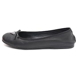 Prada Triangle Logo Ballerina Flat Shoes