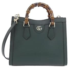 Borsa a mano Gucci Diana in pelle verde