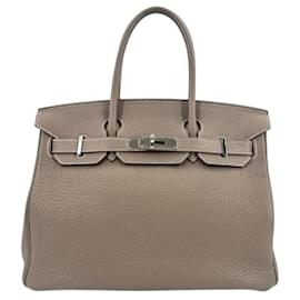 Borsa Hermes Birkin 30 Etoupe in pelle Togo - Hermès