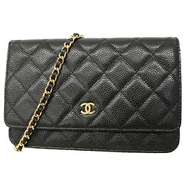 Portafoglio a spalla con catena Chanel Matelassé
