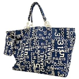 Chanel Tote Bag aus Navy-Canvas