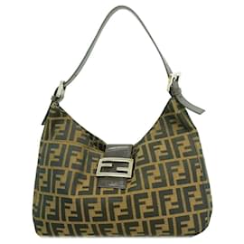 Fendi Zucca Schultertasche aus Nylon-Canvas