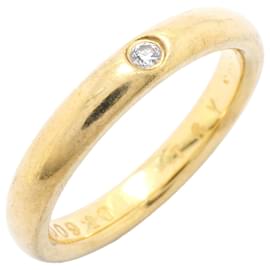 Anello fede Tiffany & Co. in oro giallo 18K e diamanti
