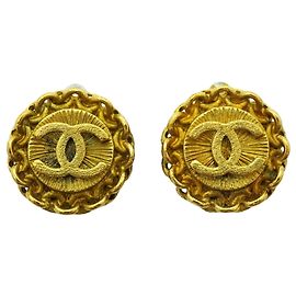 Chanel vergoldete Clip-Ohrringe