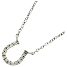 Collana Tiffany & Co. Metro Horseshoe in oro bianco 18K con diamante