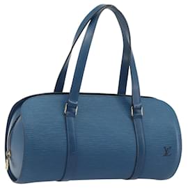 Borsa a mano LOUIS VUITTON Epi Soufflot Blu M52225 LV Auth 196215