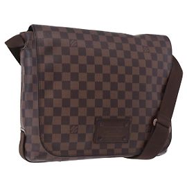 LOUIS VUITTON Damier Ebene Brooklyn MM Shoulder Bag N51211 LV Auth ka5659